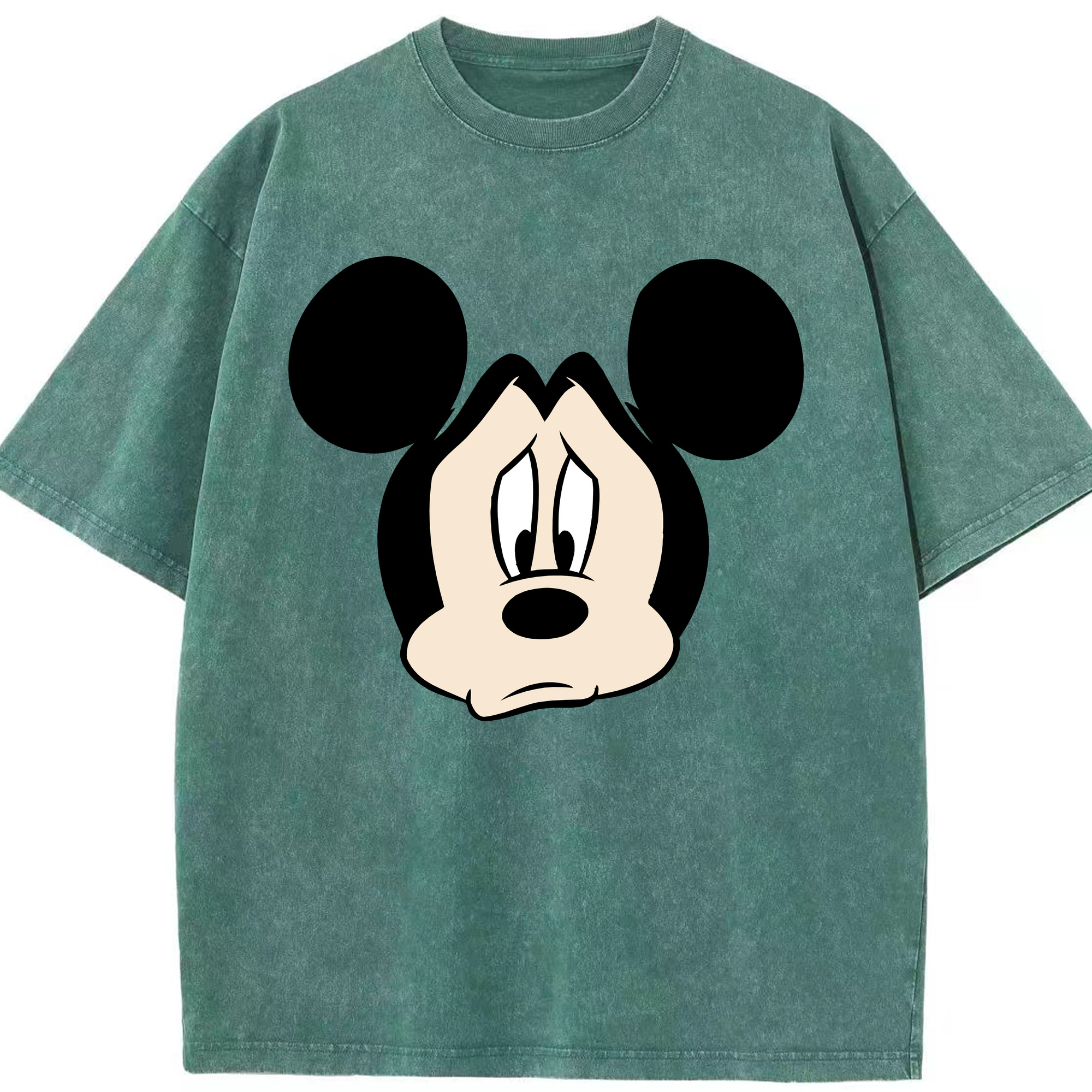 （画像用） ミッキーマウス Mickey Mouse 綿100% ヴィンテージ風 半袖Tシャツ（フロントプリント）